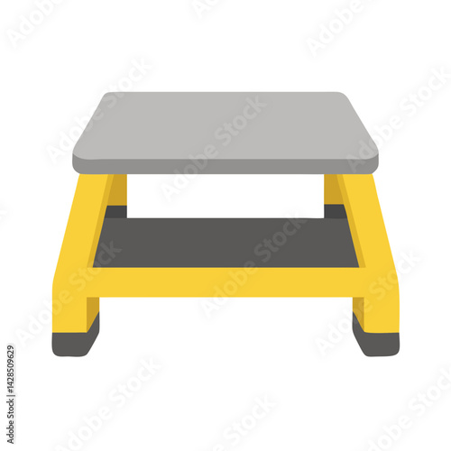 Exercise Stepper Box Illustration on Black Background, Fitness Tool