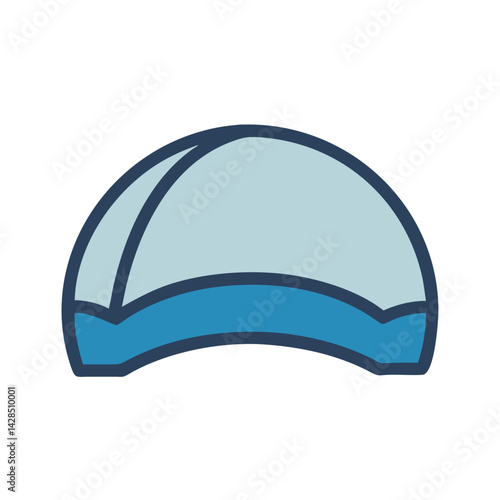 Illustration of nurse surgical cap on a black background