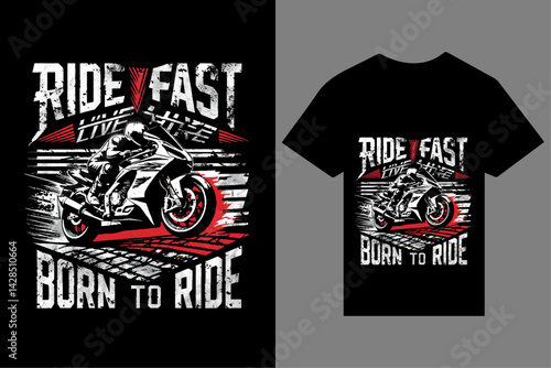 Fashion able bike race t-shirt design 