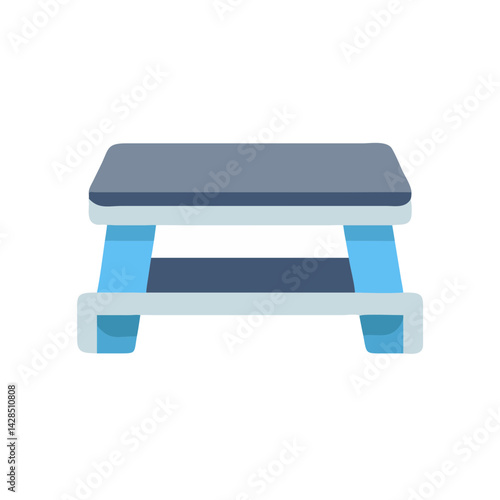Aerobic stepper illustration on a black background vector