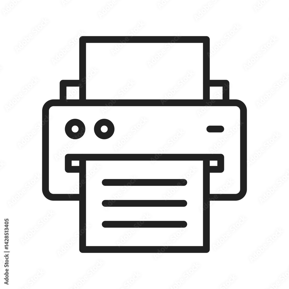 Printer icon vector image. Suitable for mobile apps, web apps and print media. Printer icon vector image. Suitable for mobile apps, web apps and print media.
