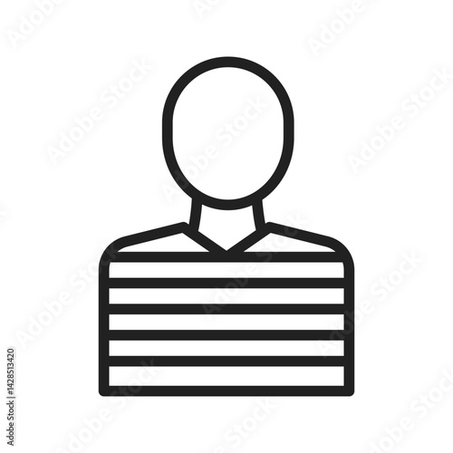 Prisoner icon vector image. Suitable for mobile apps, web apps and print media.