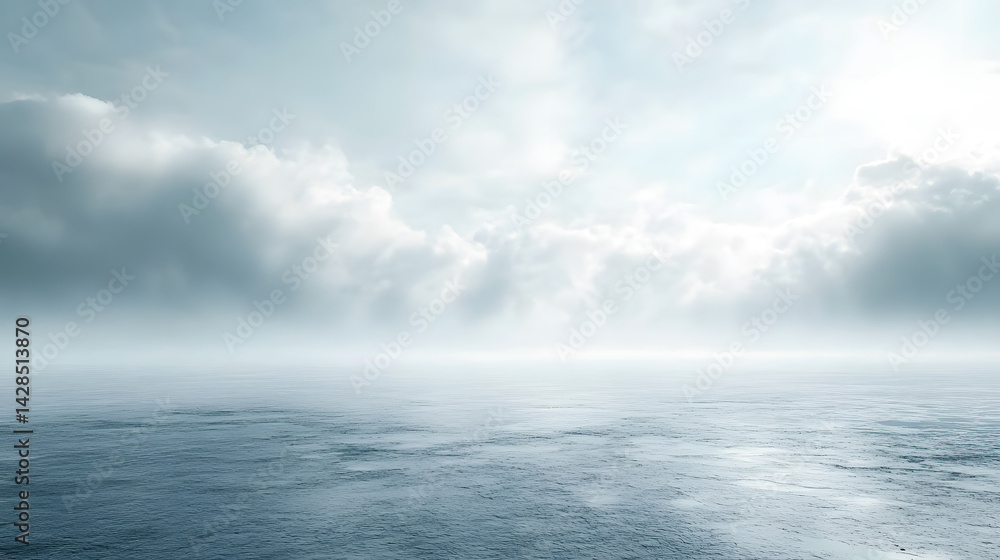 Calm ocean scene with cloudy sky serene waterscape nature photography tranquil environment Calm ocean scene with cloudy sky serene waterscape nature photography tranquil environment