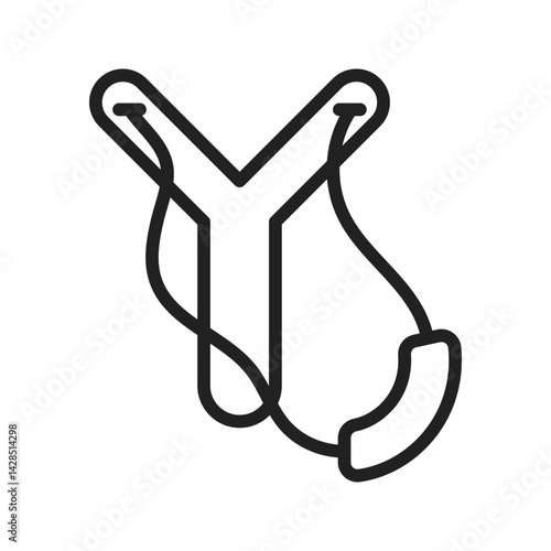 Slingshot icon vector image. Suitable for mobile apps, web apps and print media.