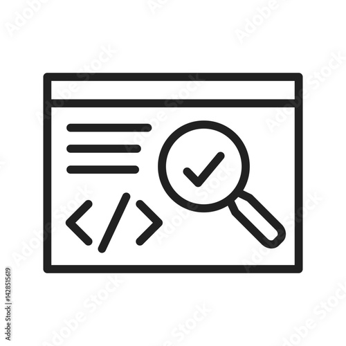 Testing icon vector image. Suitable for mobile apps, web apps and print media.