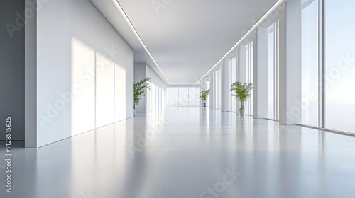 Wallpaper Mural Modern minimalist office interior bright space architecture professional environment wide view Torontodigital.ca