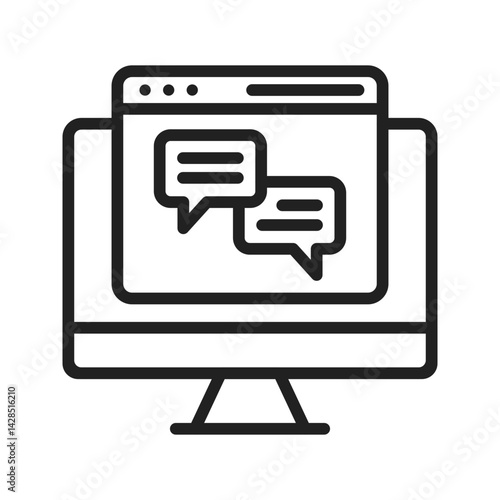 Web Chat icon vector image. Suitable for mobile apps, web apps and print media.