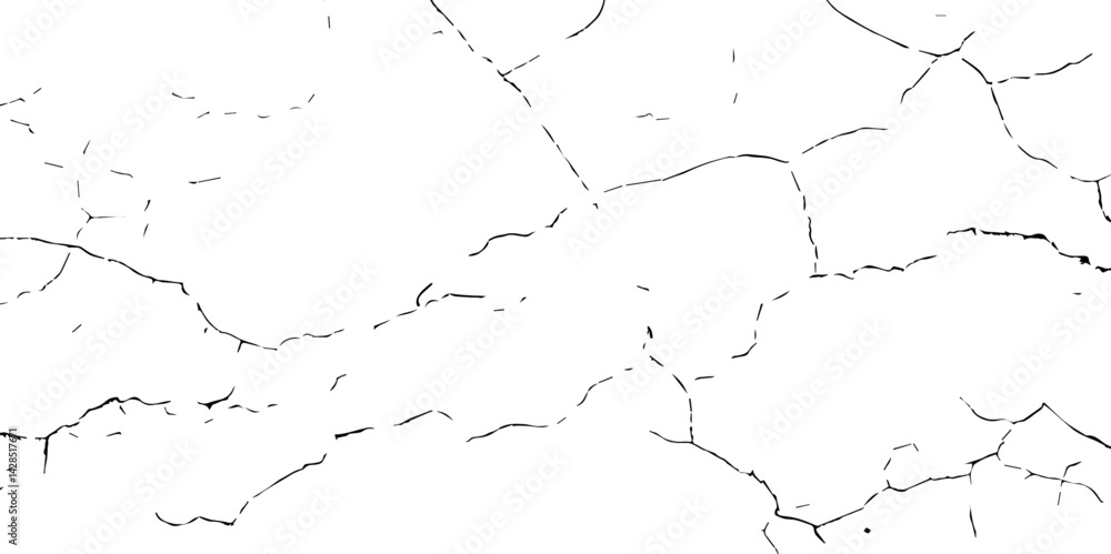 Cracks in a wall background.Cracks background, cracks texture, grunge background.Cracked earth. Structure of cracking. Crack Texture. The cracks concrete texture white and black. 