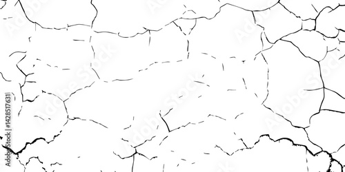 Cracks in a wall background.Cracks background, cracks texture, grunge background.Cracked earth. Structure of cracking. Crack Texture. The cracks concrete texture white and black. 
