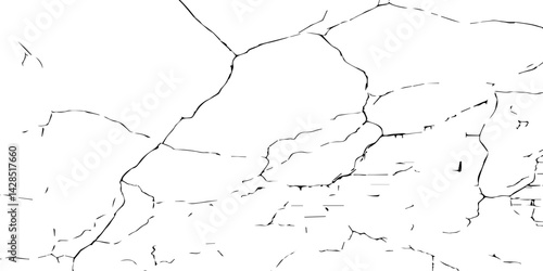 Cracks in a wall background.Cracks background, cracks texture, grunge background.Cracked earth. Structure of cracking. Crack Texture. The cracks concrete texture white and black. 