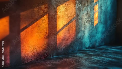 Empty room, vibrant shadows