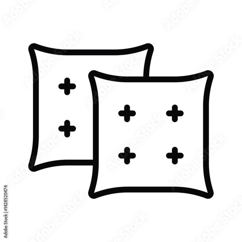 Grab this amazing linear style icon of decorative cushions