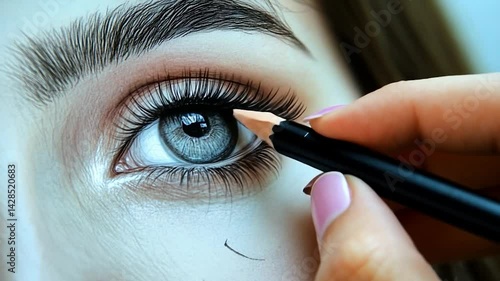 Eye makeup application