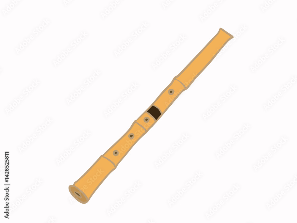 Shakuhachi illustration Shakuhachi illustration