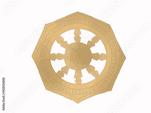 Illustration of a wheel of fire used in esoteric Buddhism