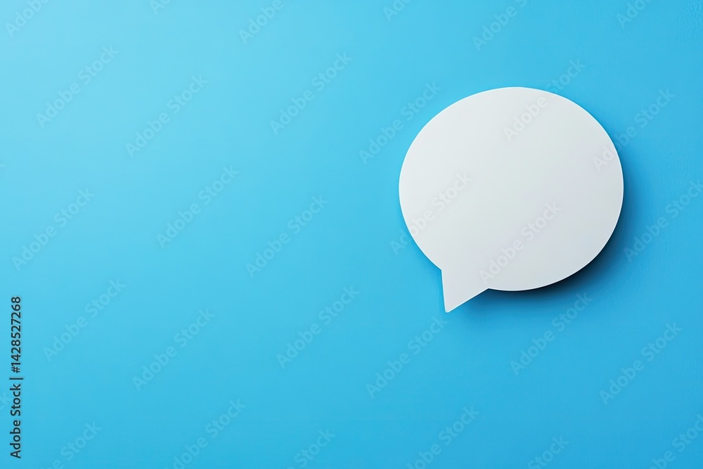 Blank Speech Bubble on Blue Background (4) Blank Speech Bubble on Blue Background (4)