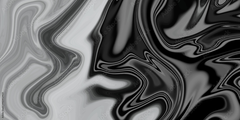 Obraz premium Abstract liquid wave background texture. Trendy dark liquid marble style. Ideal for web, Abstract black and white marble texture background. Ideal for web, advertisement, prints, wallpapers.