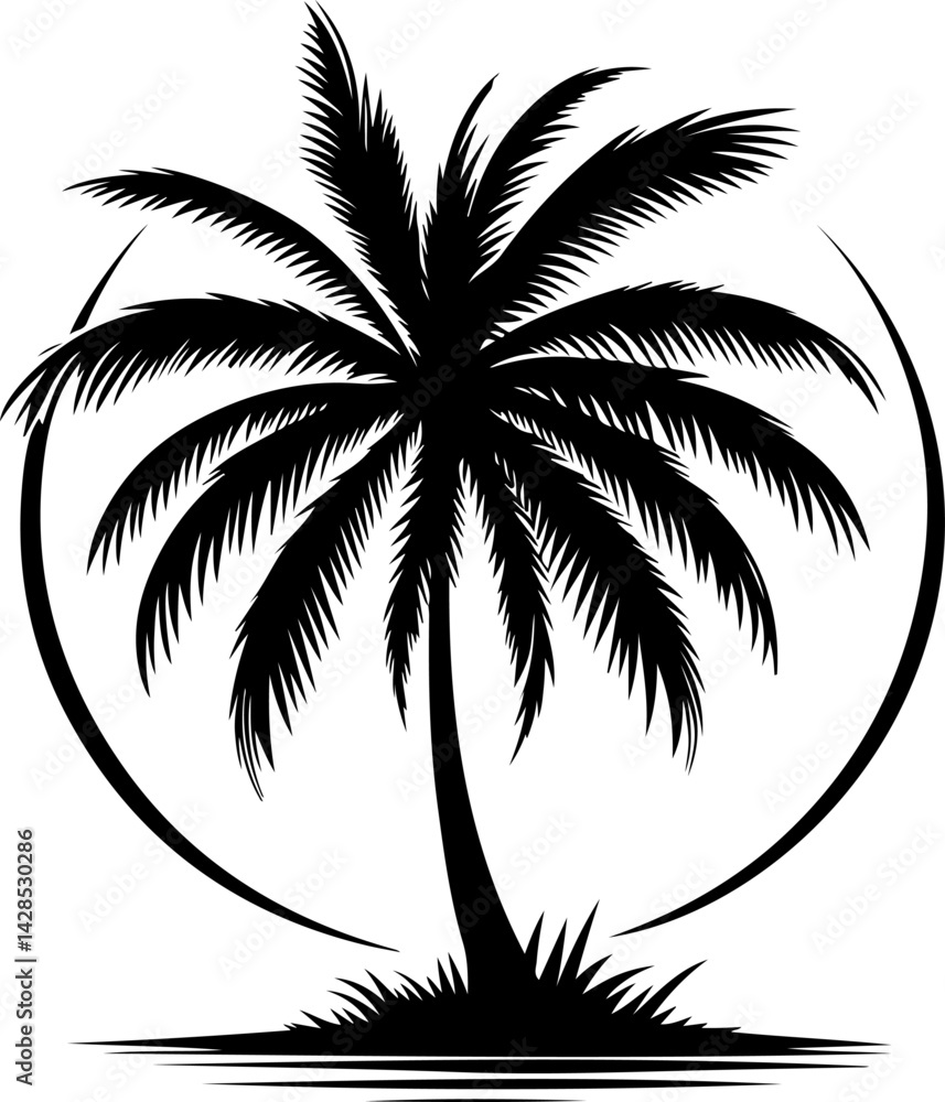silhouette of palm trees. palm, tree, tropical, beach, summer, nature, sky, silhouette, coconut, palm tree, vector, plant, isolated, illustration, leaf, travel, green, sun, island, trees, vacation, la silhouette of palm trees. palm, tree, tropical, beach, summer, nature, sky, silhouette, coconut, palm tree, vector, plant, isolated, illustration, leaf, travel, green, sun, island, trees, vacation, la