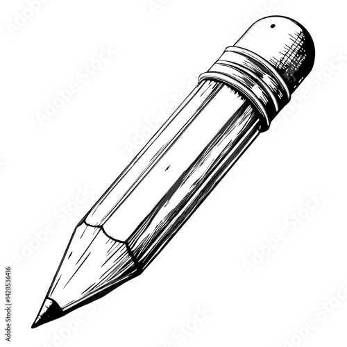 Vintage pencil sketch illustration on white background  