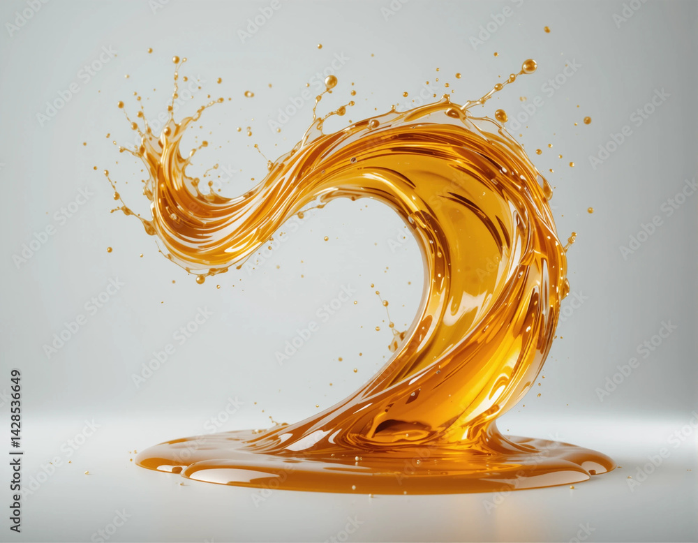 Fototapeta premium brown liquid splash