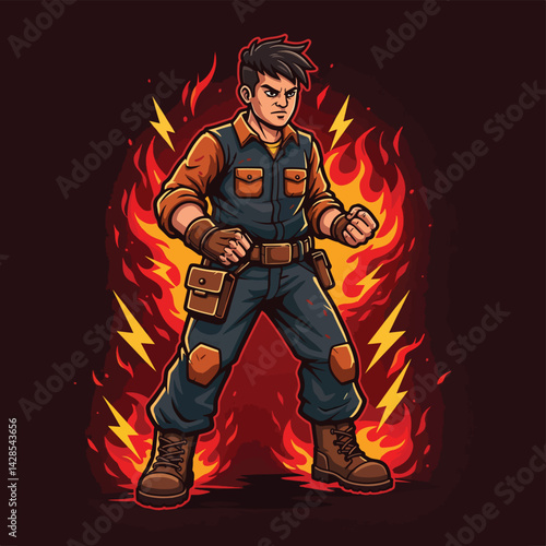 Electrifying Spirit: Character Illustration
