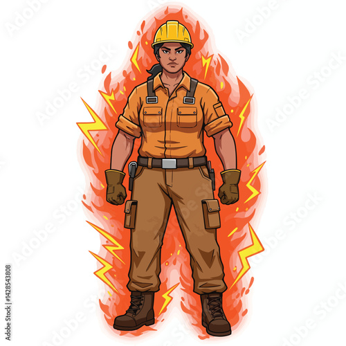 Electrifying Spirit: Character Illustration
