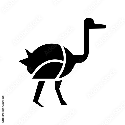 Ostrich Vector Icon