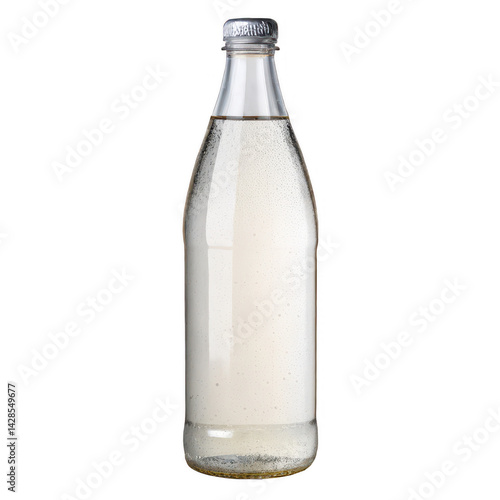 Wallpaper Mural Photorealistic Image of a Semi-Filled Transparent Glass Bottle Perfect for Beverage Packaging Design, Mockups, and Product Presentations Torontodigital.ca