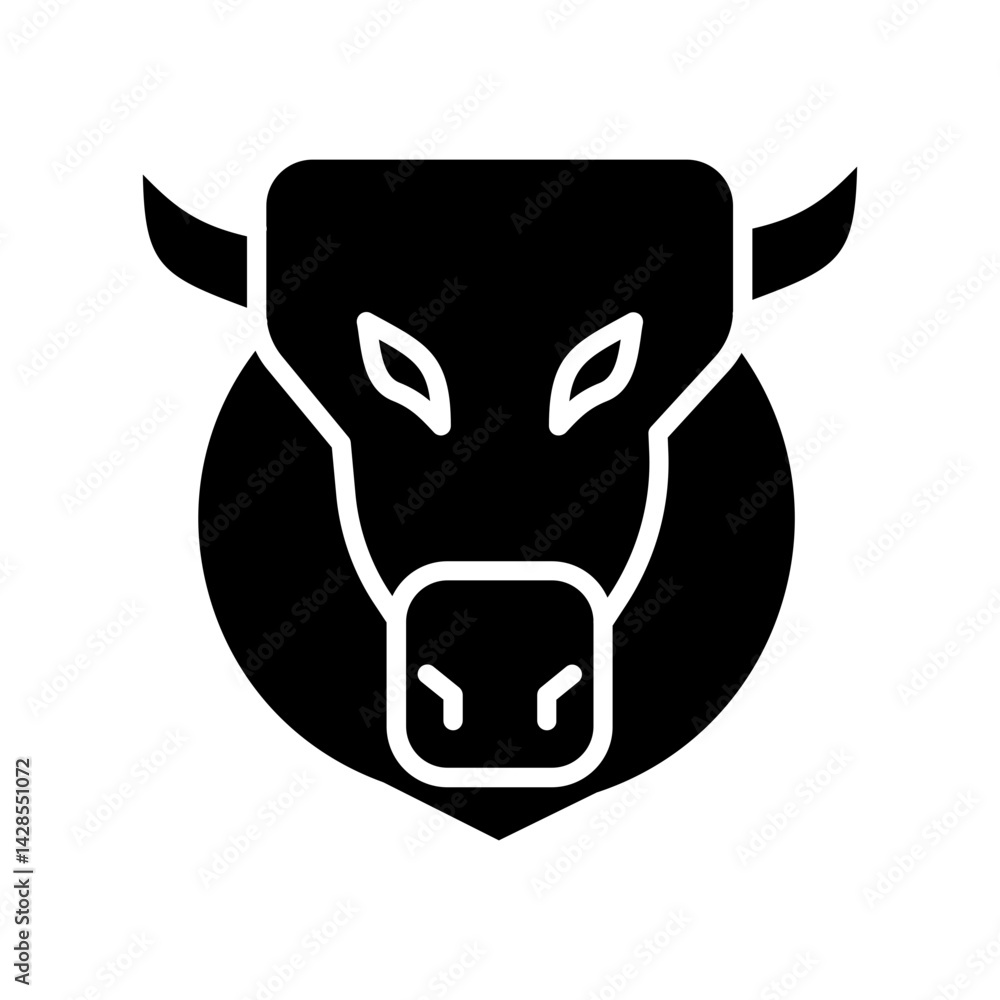 Naklejka premium Bison Vector Icon