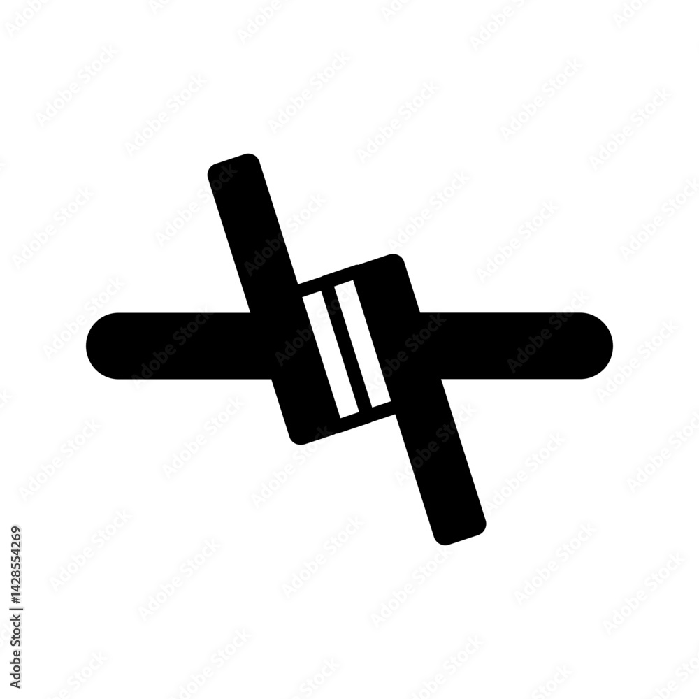 Obraz premium Barbed Wire Vector Icon
