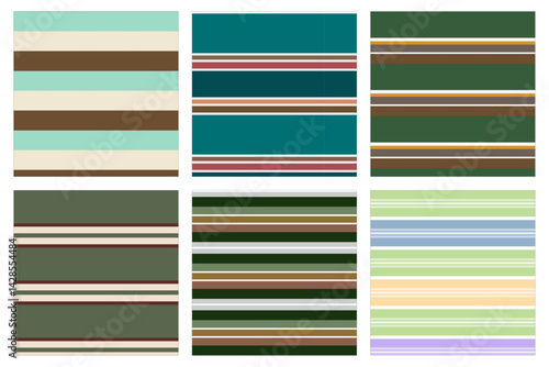 パターン マルチボーダー グリーン