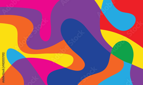 Colorful liquid curve vector background flows smoothly with abstract shapes, ideal for posters, digital designs, web banners, and creative visual compositions.

