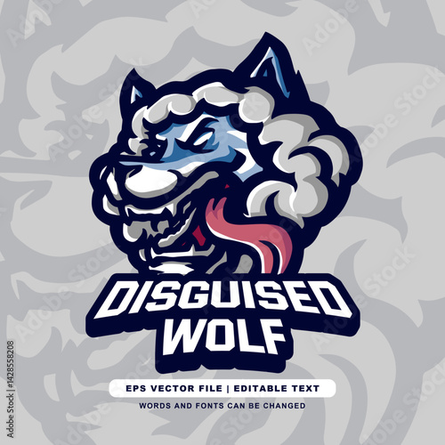 Disguised Wolf E-sport Logo - Deceptive & Fierce Gaming Emblem