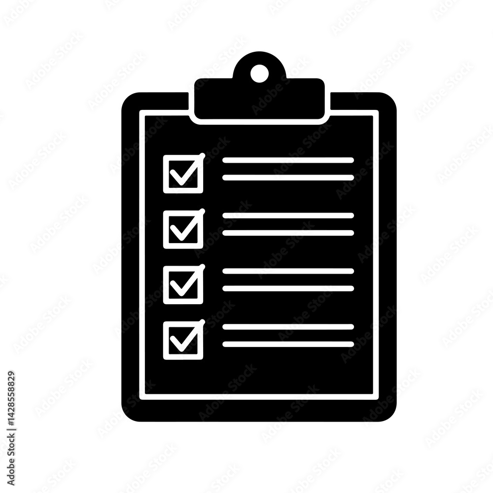 clipboard with checklist clipboard with checklist