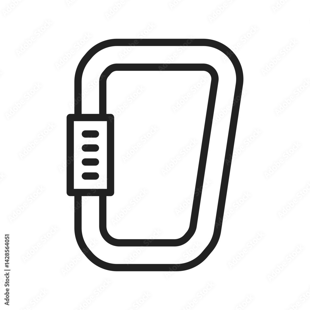 Carabiner icon vector image. Suitable for mobile apps, web apps and print media. Carabiner icon vector image. Suitable for mobile apps, web apps and print media.