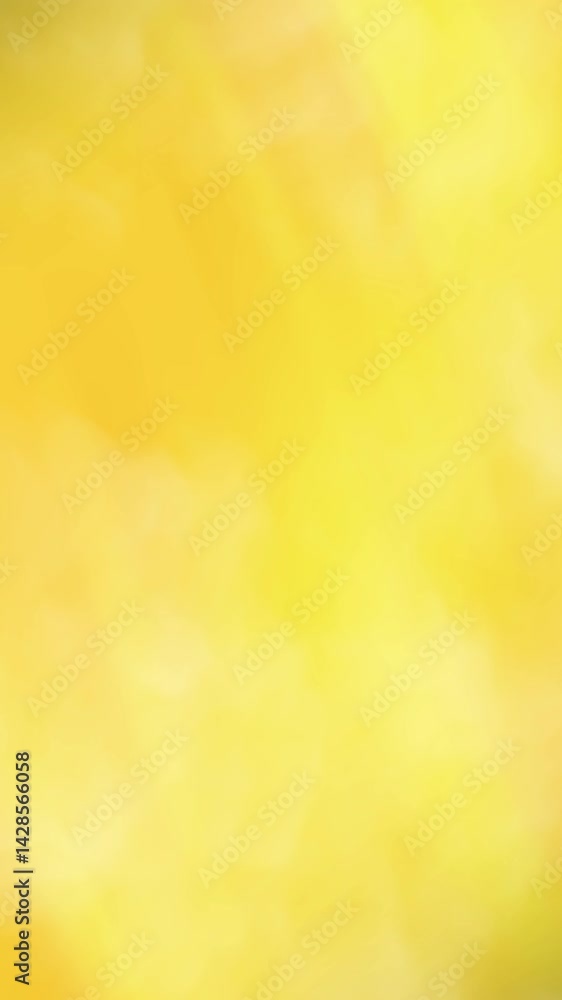 Radiant Yellow Abstract Background with Soft Blurs and Gentle Textures. Vertical animation background