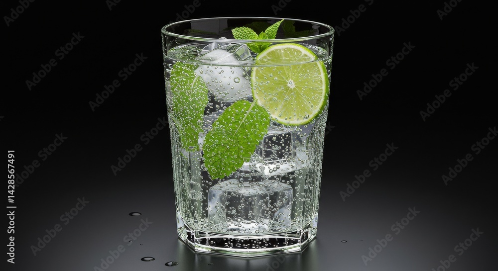 Sparkling Water with Mint and Lime Sparkling Water with Mint and Lime