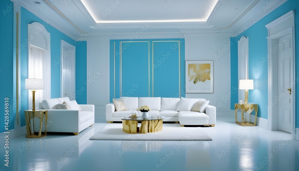 Fototapeta premium interior modern design room 3d