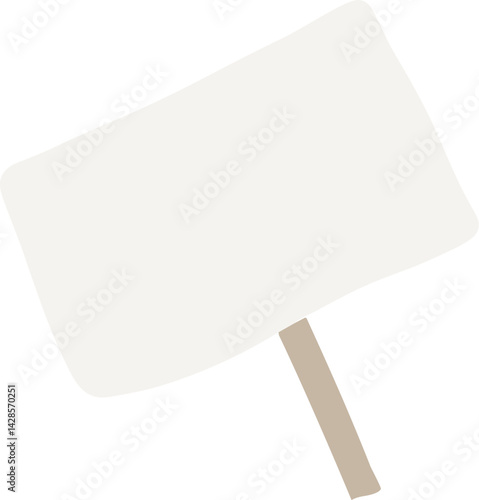Blank Sign for Custom Messages Hand-Drawn Market Vegetables