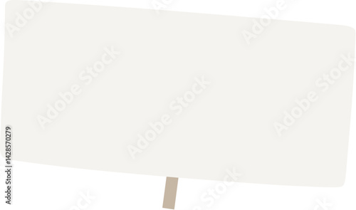 Blank Sign for Custom Messages Hand-Drawn Market Vegetables