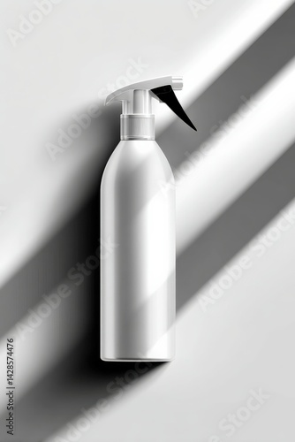 Obraz na płótnie Minimalist White Spray Bottle with Modern Design and Shadow Play w salonie
