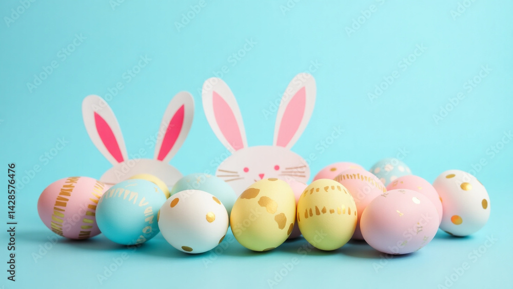 easter bunny and eggs easter bunny and eggs