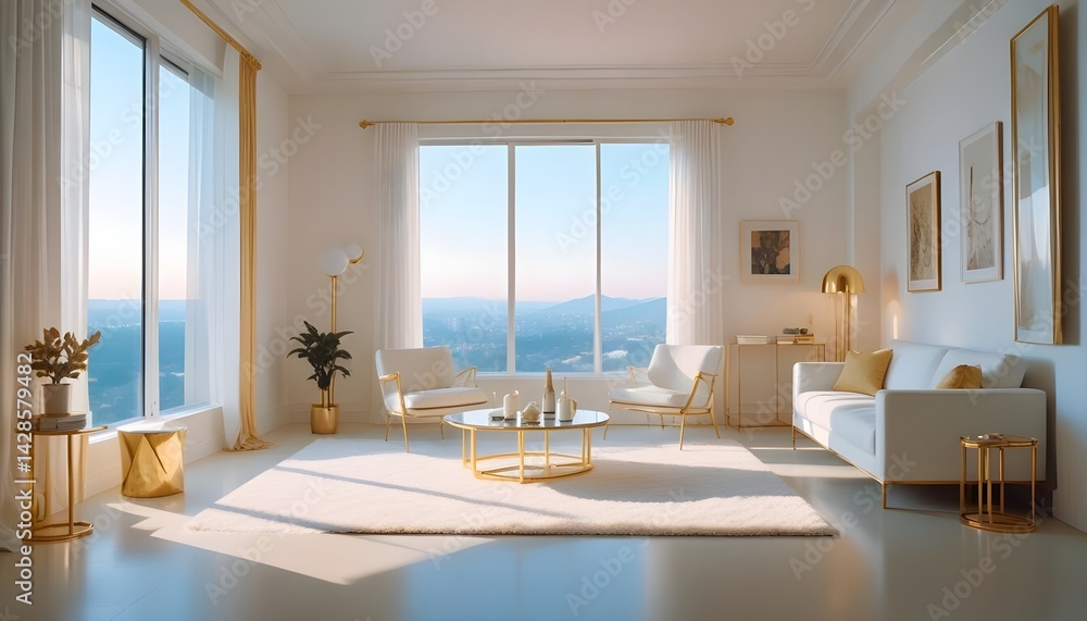 Fototapeta premium interior modern design room 3d