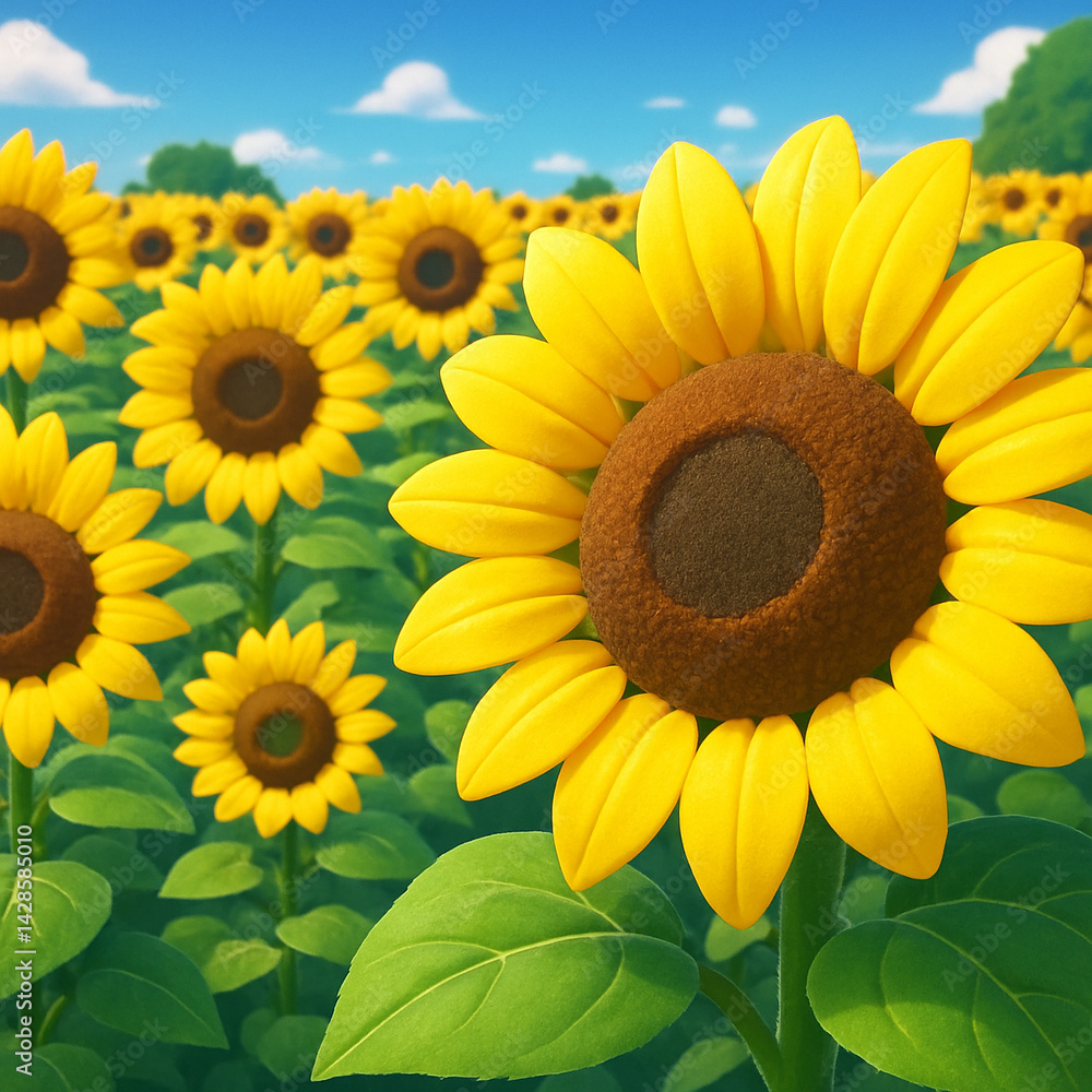 Obraz premium ひまわり16景 ― 表現でめぐる夏の記憶
