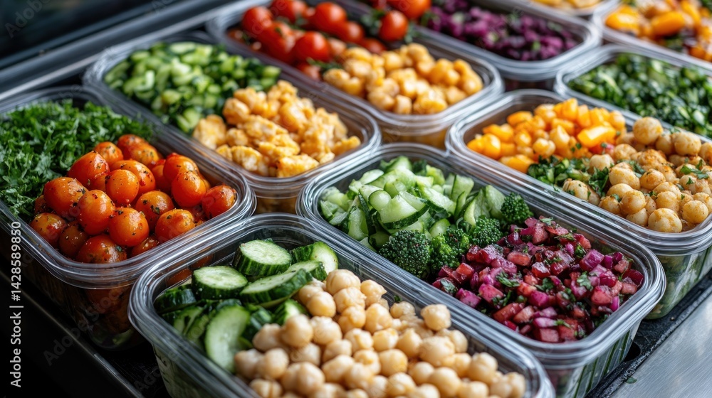 Assorted Healthy Salad Bar Ingredients Assorted Healthy Salad Bar Ingredients