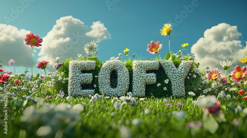 Tax Season Concept: EOFY in a Blooming Meadow