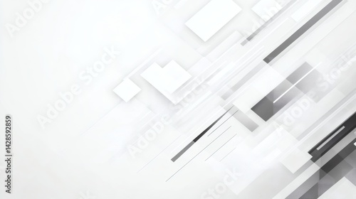 Abstract geometric design of overlapping shapes in grayscale.