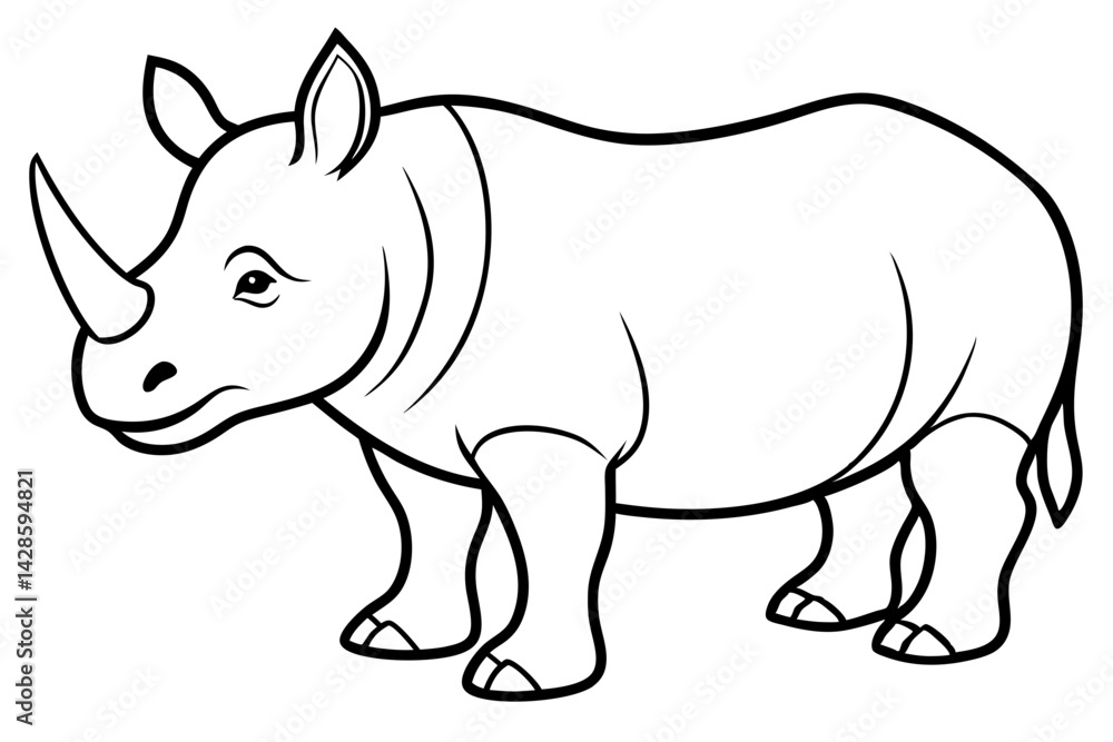 Fototapeta premium Abstract Rhino Sketch