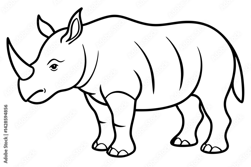 Fototapeta premium Abstract Rhino Sketch