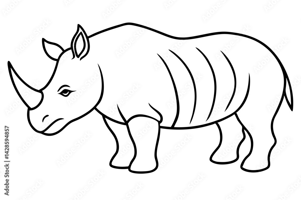 Fototapeta premium Abstract Rhino Sketch